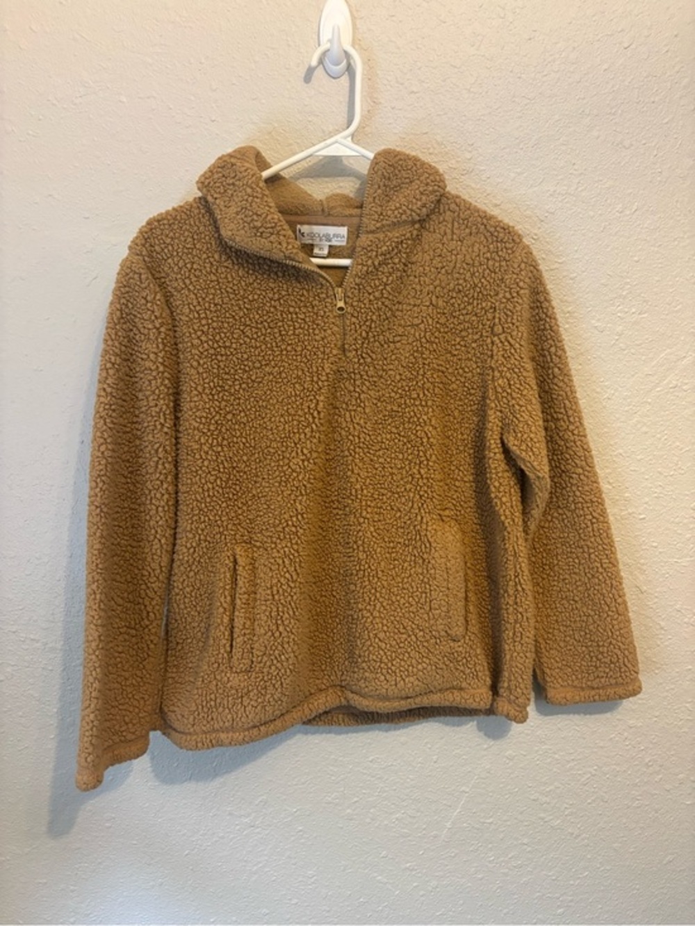 Koolaburra by Ugg Camel Teddy Sherpa Half-Zip Hoodie